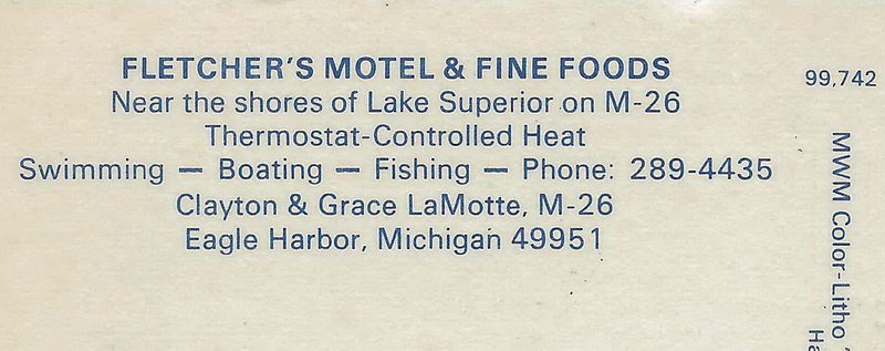 Eagle Harbor Inn (Fletchers Motel) - Postcard